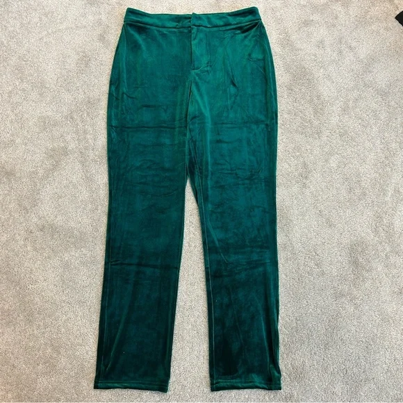 Fashion Nova Vienna hunter green velvet single breasted blazer pant suit set M - Picture 7 of 13